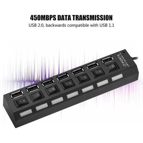 White Label 7 Port Hub USB 2.0 480Mbsp - Black Item | Buy White Label 7 Port Hub USB 2.0 480Mbsp - Black | SPOP Enterprise Global